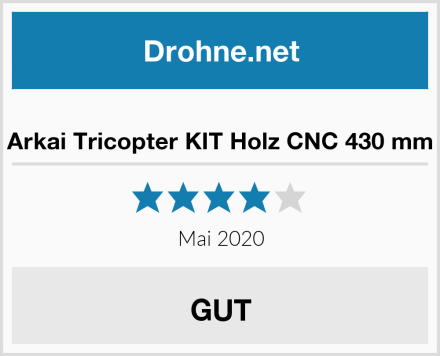  Arkai Tricopter KIT Holz CNC 430 mm Test
